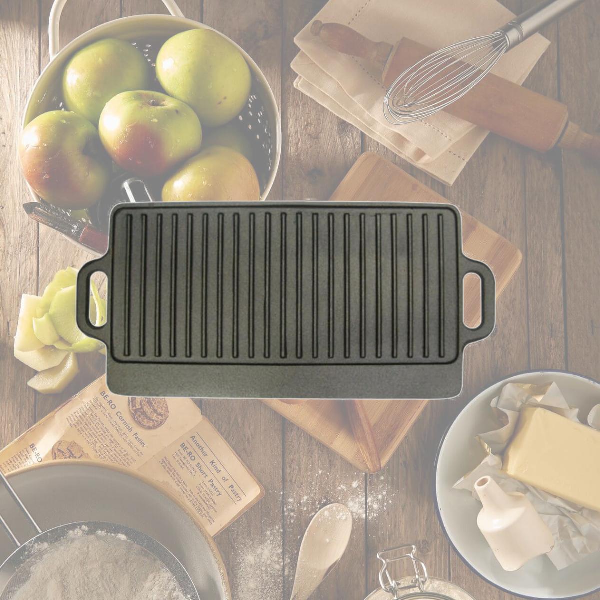 Picture of MBR Industries BC-65364 Cast Iron 20 in. Reversible Camping Grill Griddle