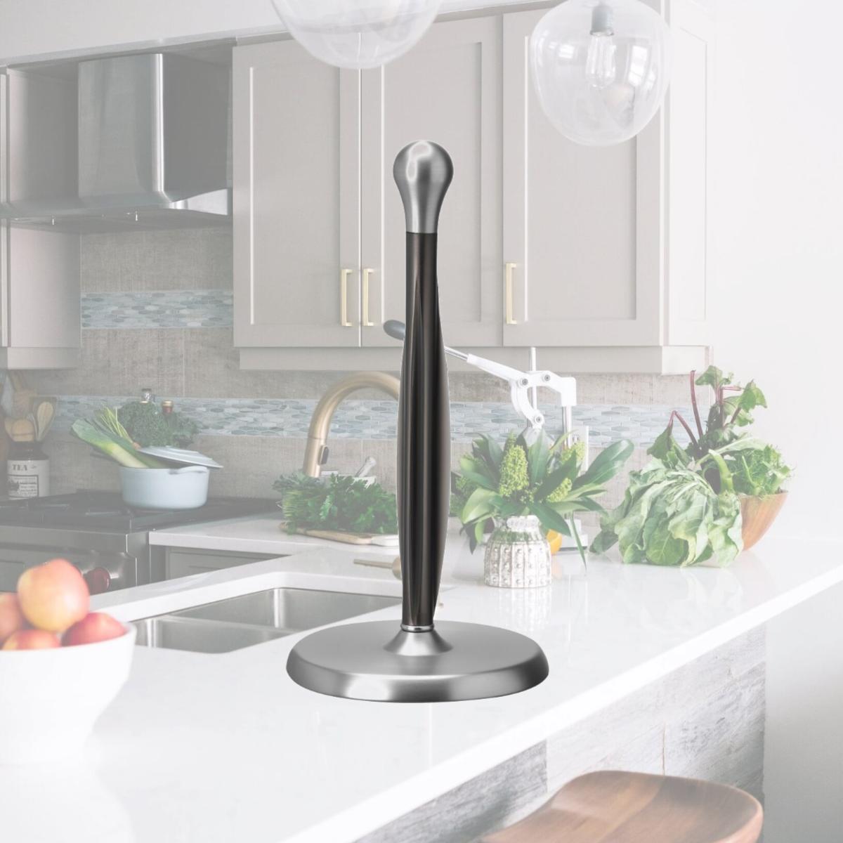 Picture of Umbra 330746-582 Tug Modern Stand Up Paper Towel Holder - Smoke