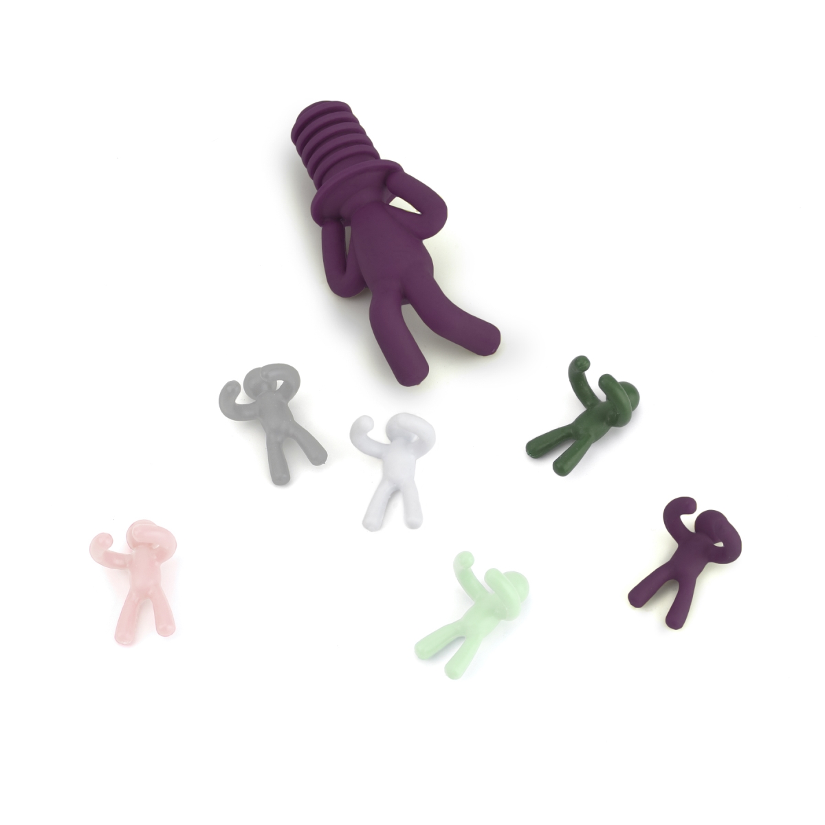 480320-022 0.14 In. Drinking Buddy Wine Bottle Stopper & Charms - Assorted Colors