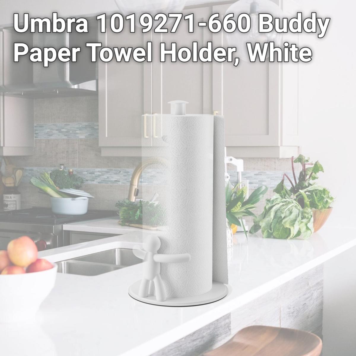 Picture of Umbra 1019271-660 Buddy Paper Towel Holder, White