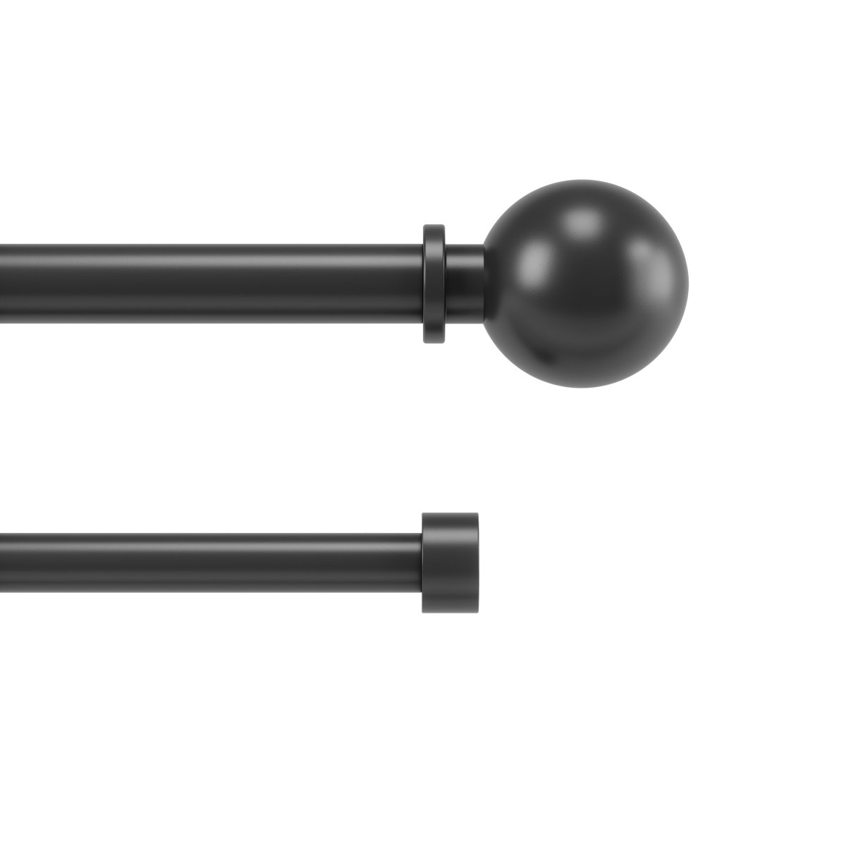 UPC 028295391276 product image for 1019402-038 1 & 0.75 in. Rod 36-72 in. Double Curtain Rod, Matte Black | upcitemdb.com