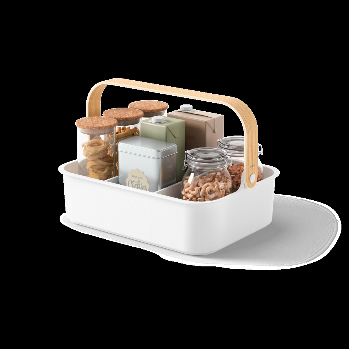 Picture of Umbra 1019942-668 14 x 10 in. Bellwood Organizer Bin, White & Natural