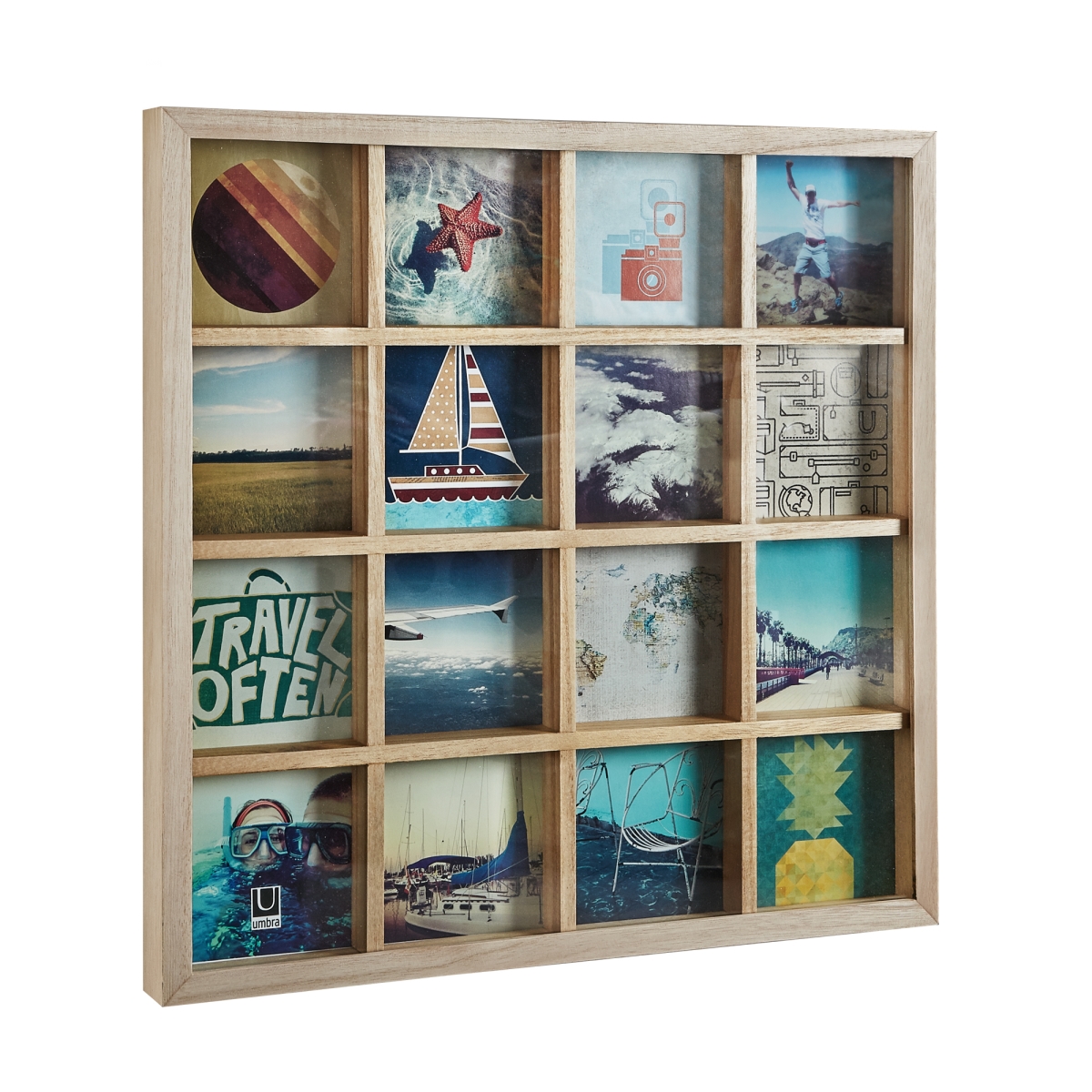 311030-390 4 X 4 In. Gridart Picture Frame - Natural