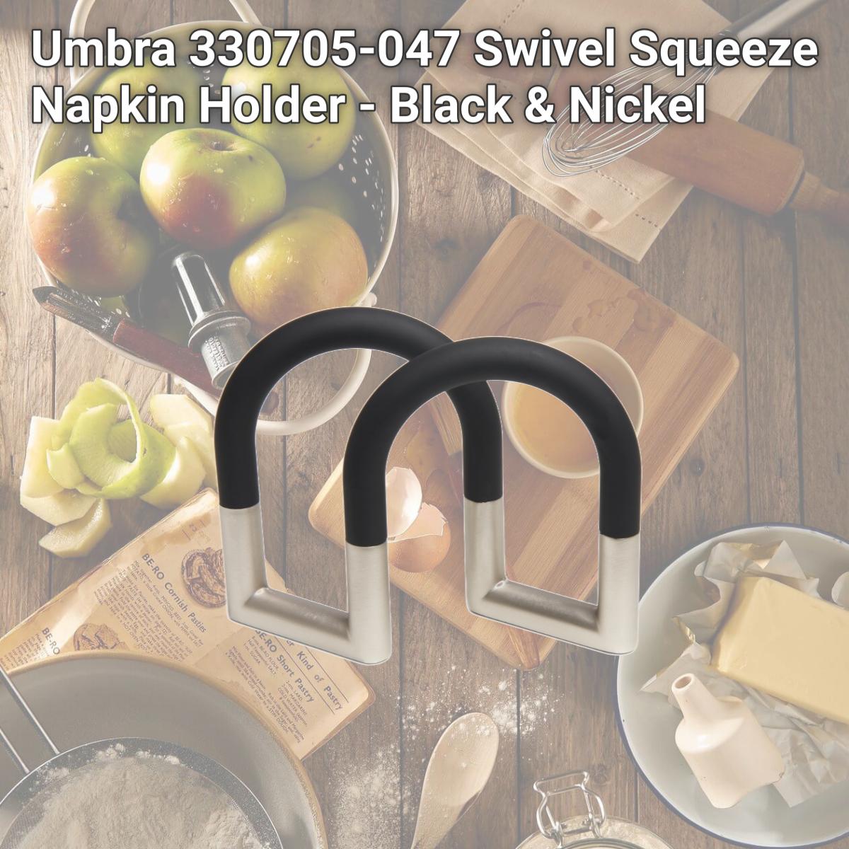 Picture of Umbra 330705-047 Swivel Squeeze Napkin Holder - Black & Nickel
