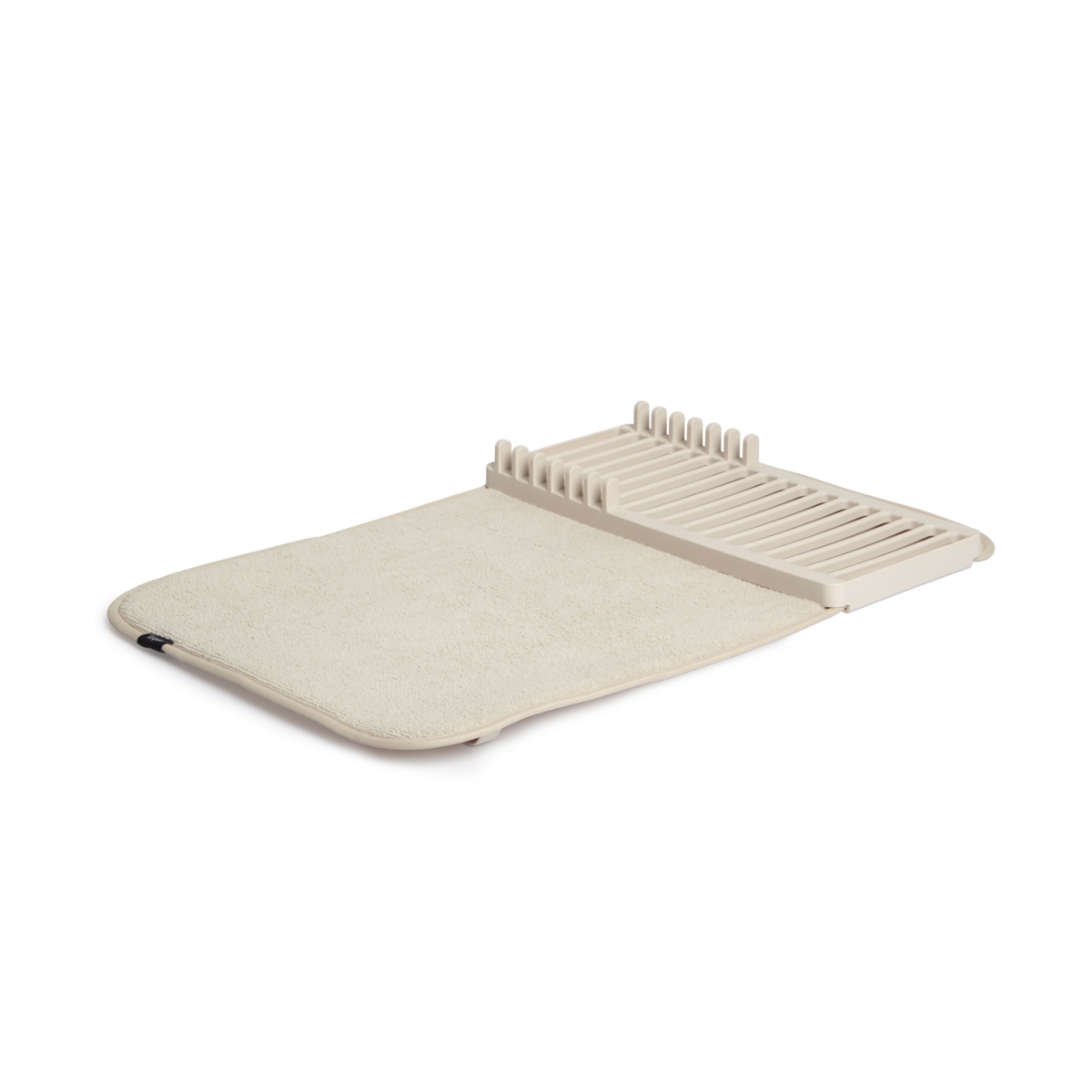 1004301-354 Udry Mini Dish Drying Rack & Microfiber Dish Mat, 20 X 13 In. - Linen