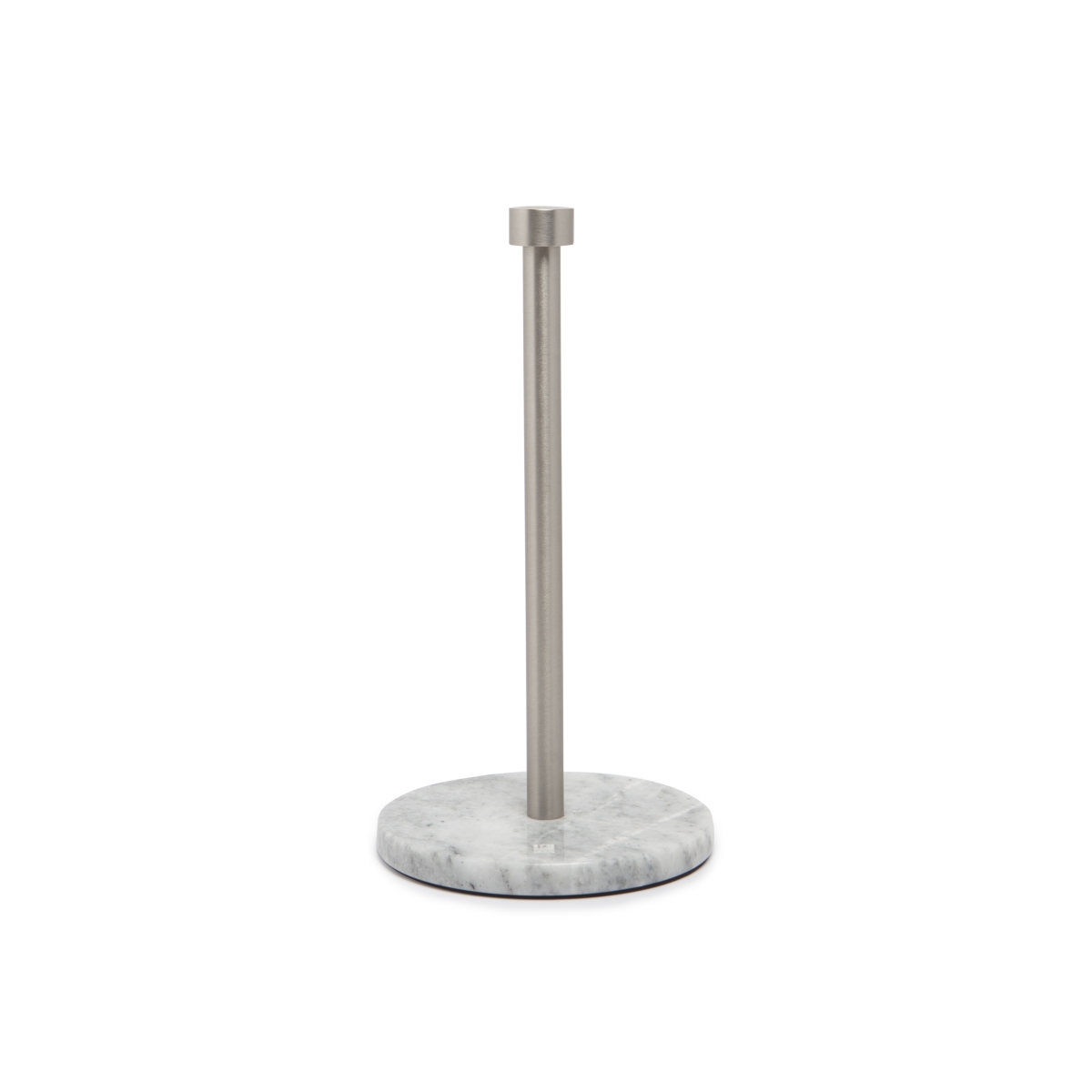 1012932-670 Marla Paper Towel Holder With Real Marble Base, White & Nickel