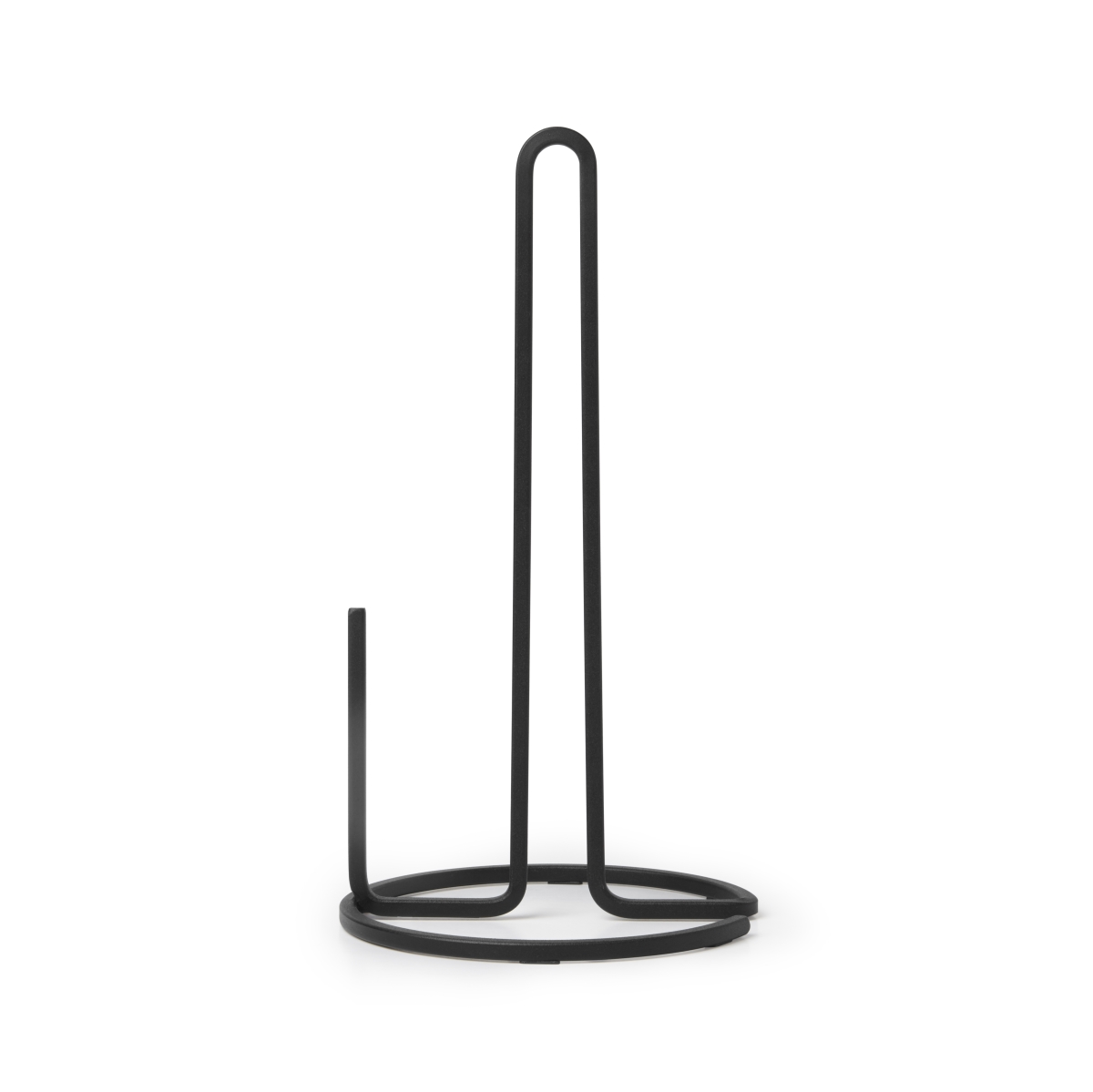 1004313-040 Squire Paper Towel Holder For Kitchen, Bent Metal Wire Looks Like Cast Iron - Black