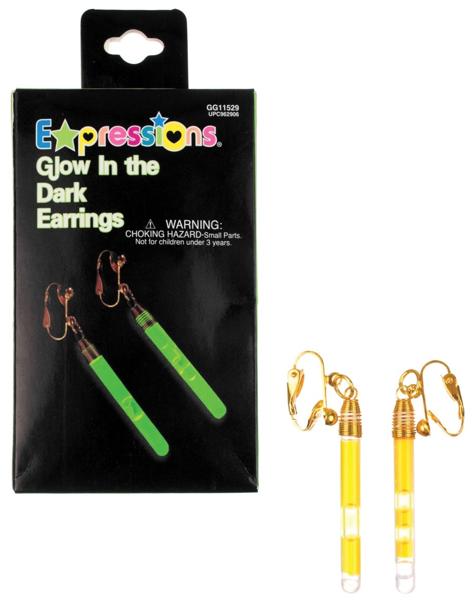 Alg11529 Earrings Glow In Dark Green Costume