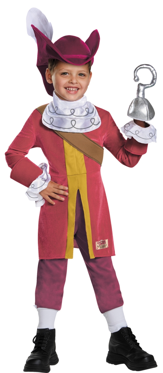 Dg85599l Capt Hook Deluxe Costume, Size 4-6