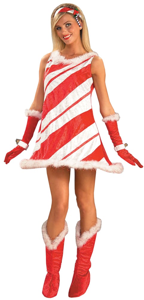 Fm59485 Miss Candy Cane Adult Costume