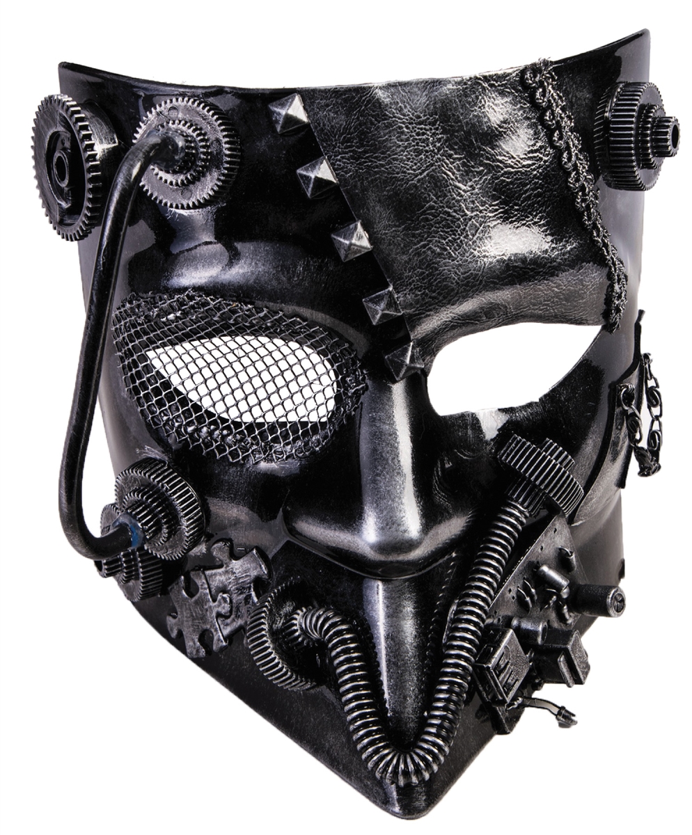 Fm75998 Steampunk Silver Jester Mask