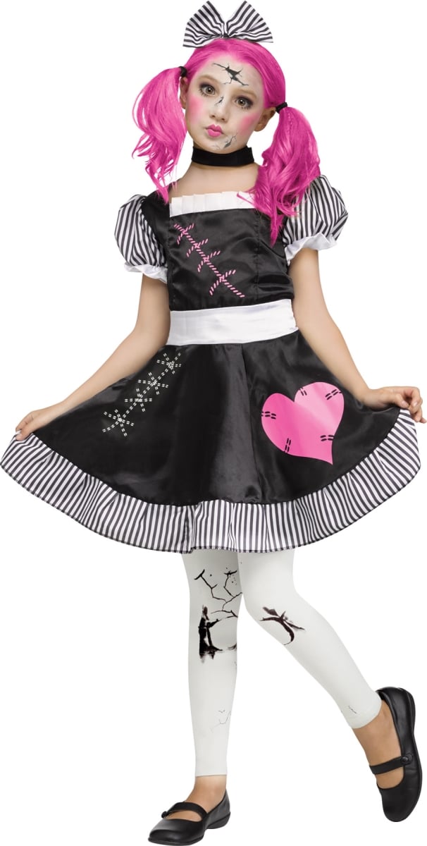 Fw124072lg Broken Doll Child Costume, Large 12-14