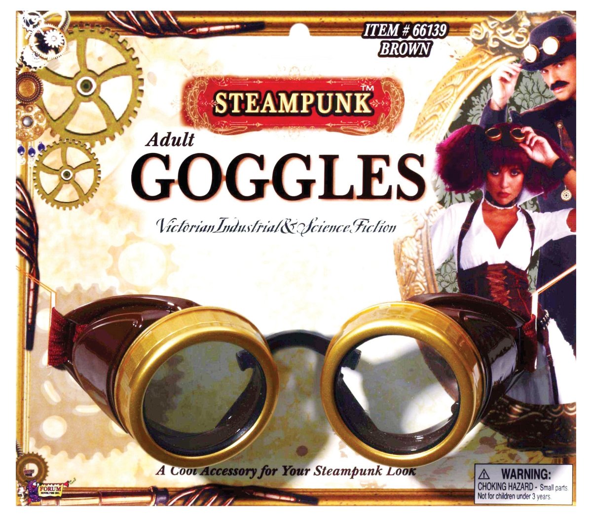 Fm66139 Steampunk Goggles Adult Costume