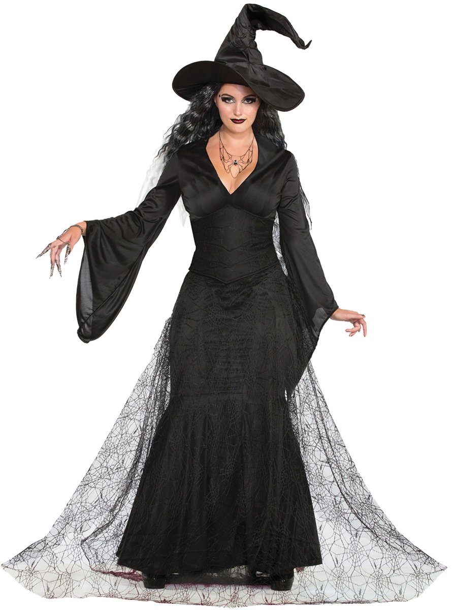 Fm76785 Black Mist Witch Adult Costume, Medium & Large