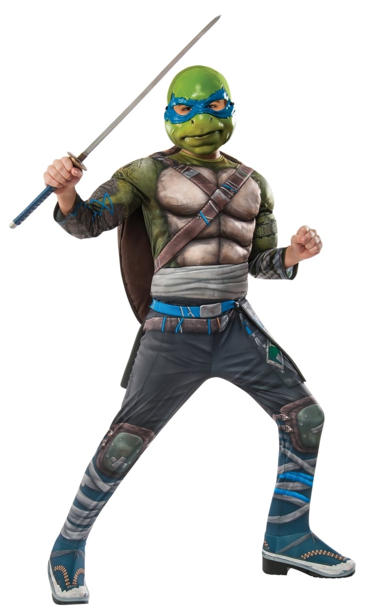 Morris Costume Ru620820lg Teenage Mutant Ninja Turtle 2 Deluxe Leonardo Child Costume, Large