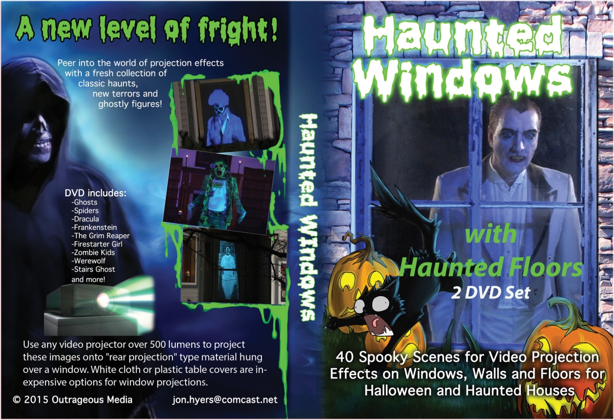 Rv195 Dvd Combo Haunted Window Floor Costume