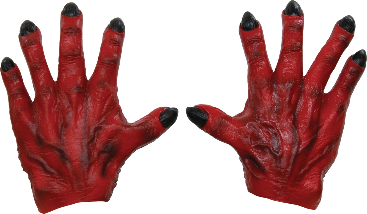 Tb25353 Monster Hands Red Latex Costume