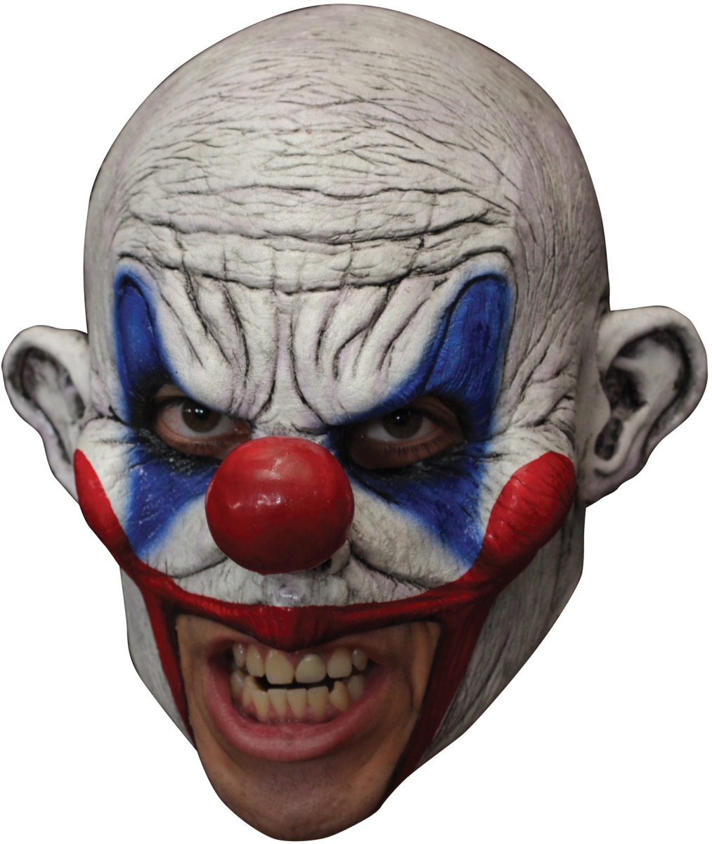 Tb27516 Clooney Clown Chinless Latex Mask Costume