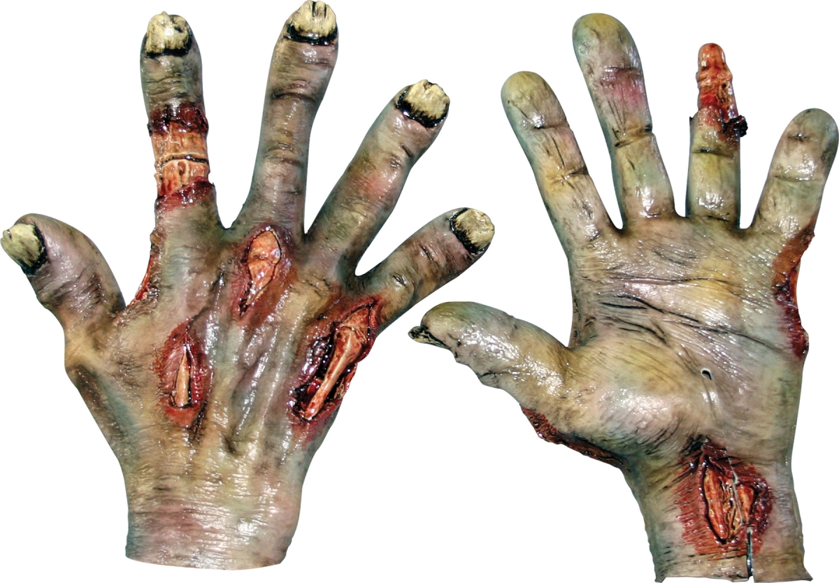 Tb25307 Zombie Rotted Latex Hands Costume