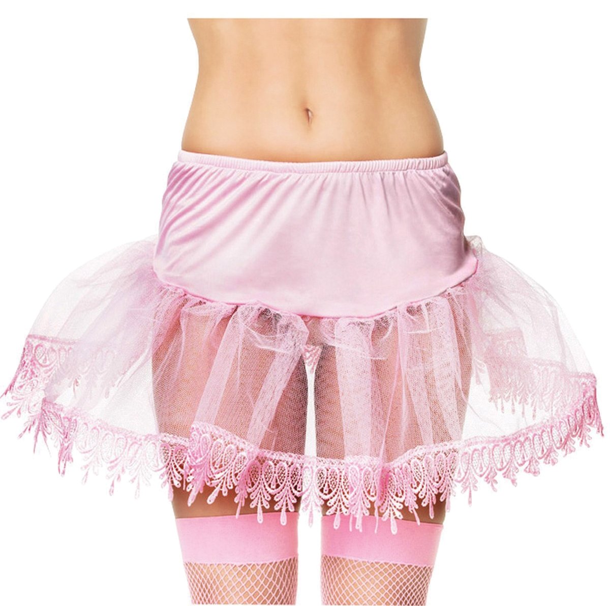 Ua8999spk Petticoat Pink Teardrop Lace Costume