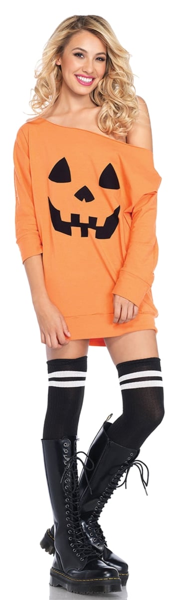 Ua86655sd Jersey Dress Pumpkin Costume, Small & Medium