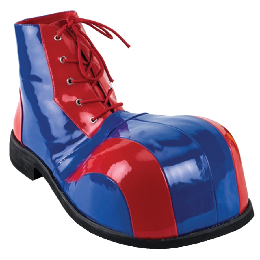 Red & Blue Patent Clown Costume Shoes