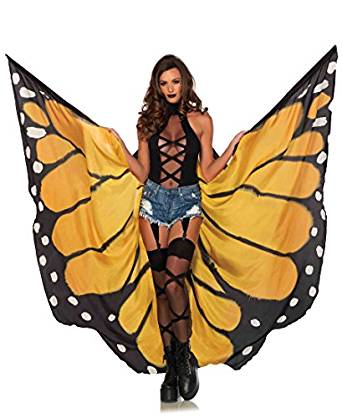 Morris Uaa2782or Monarch Butterfly Festival Wings Halter Cape, Orange & Black - One Size