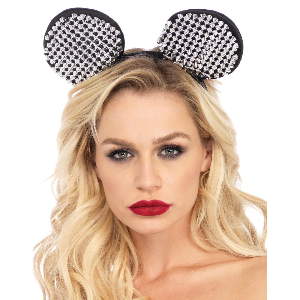 Mouse Ears Studded Adult Costume, One Size