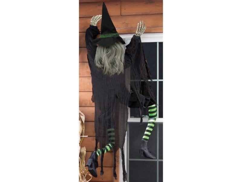 Morris Fw91242cw Climbing Skeleton Witch Wall Prop