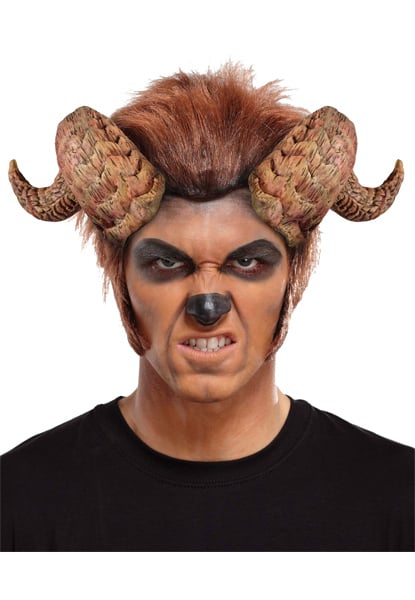 Morris Mr156209 Curled Beast Horns Mens Costume