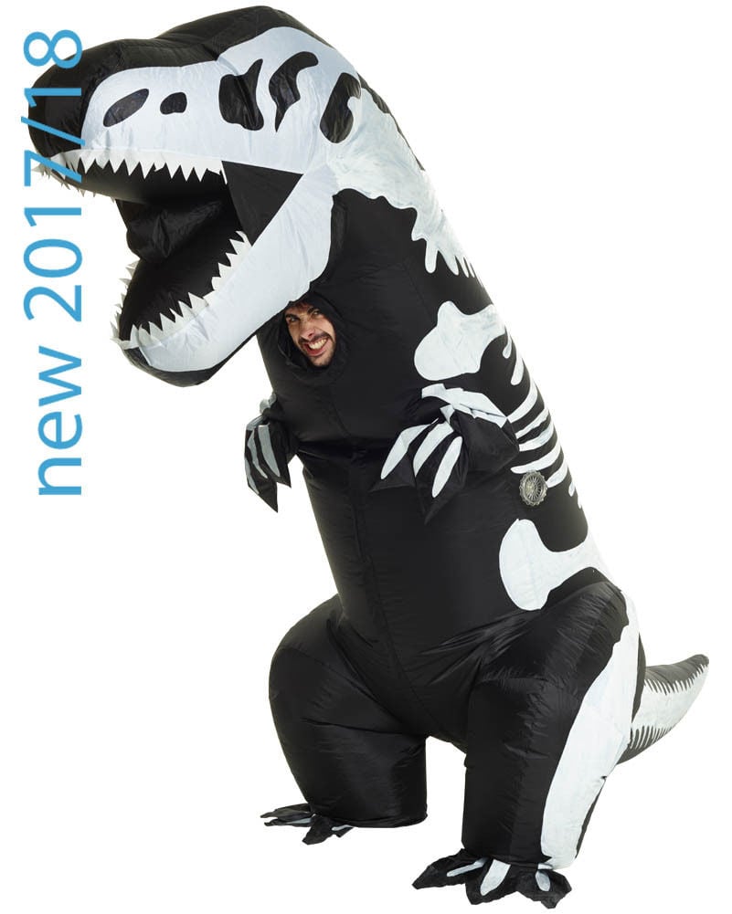 Skeleton T-rex Inflatable Adult Costume, One Size