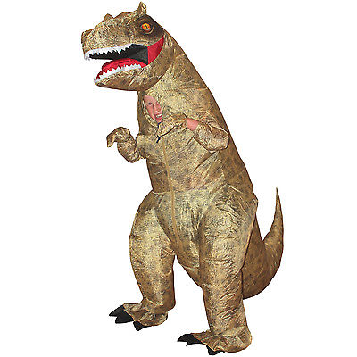 Dinosaur T-rex Inflatable Kids Costume Fancy Dress, One Size