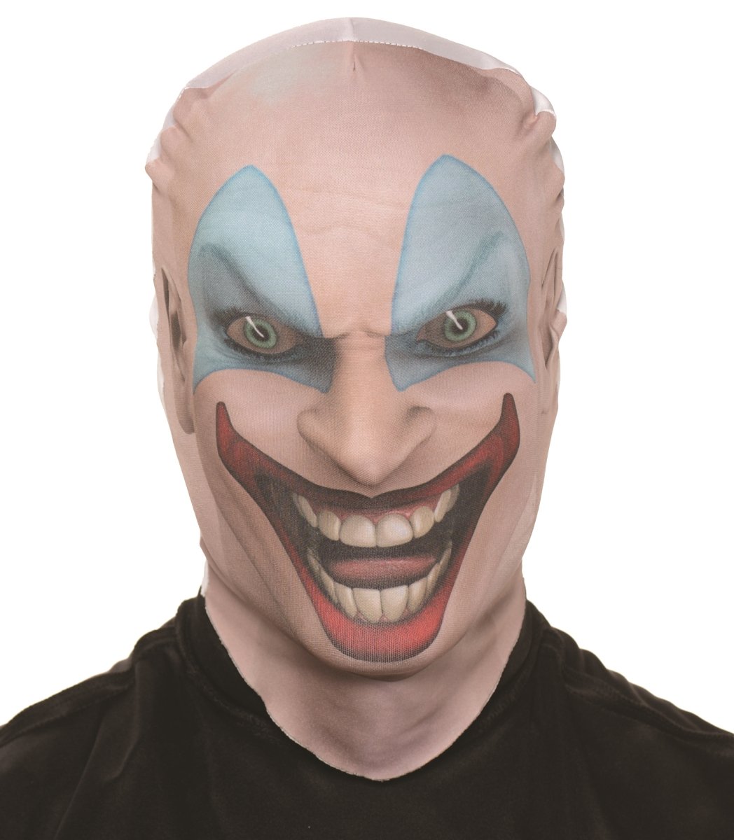 Killer Clown Skin Mask, Multi Color - One Size