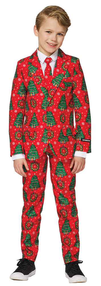 Oppo Suits Osb007sm Christmas Red Suit For Childrens - Small