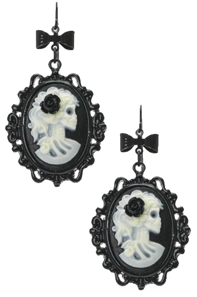 Glha167 Glow In Dark Cameo Earrings