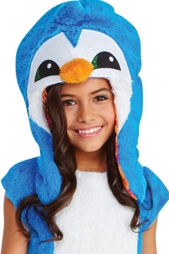 Lf92752 Child Animal Jam Dancing Clever Penguin Hoodie, One Size