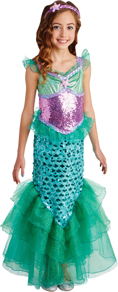 Lf40269sm Childs Blue Seas Mermaid Costume - Small