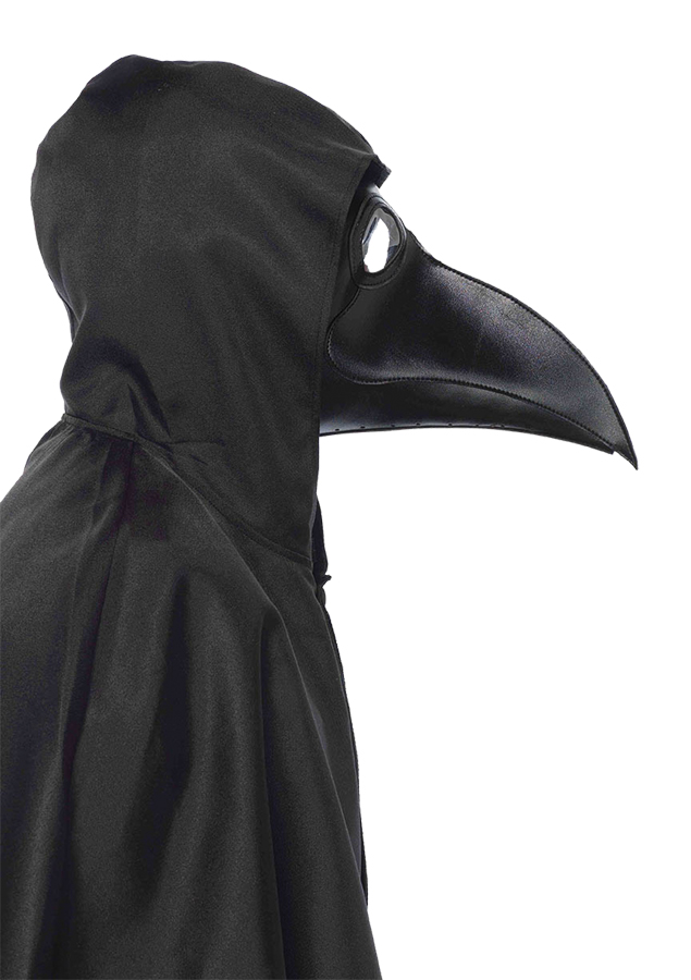 Ua2157 Faux Leather Plague Doctor Mask - One Size