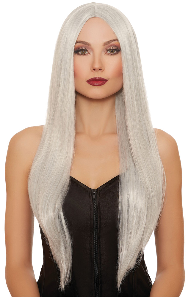 Dreamgirl Rl11328 Extra-long Gray & White Straight Wig