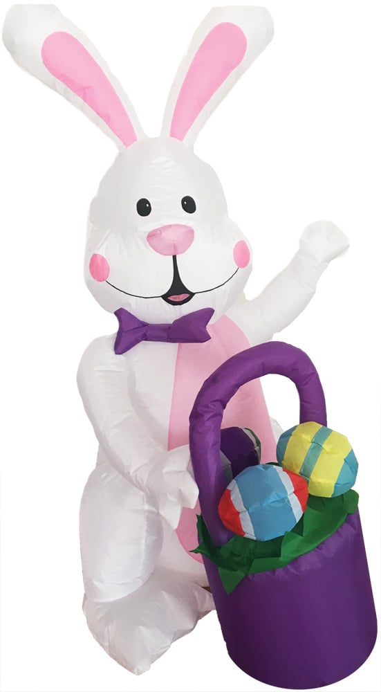 Morris Vahe0031 4 Ft. Inflate Bunny With Basket Decoration