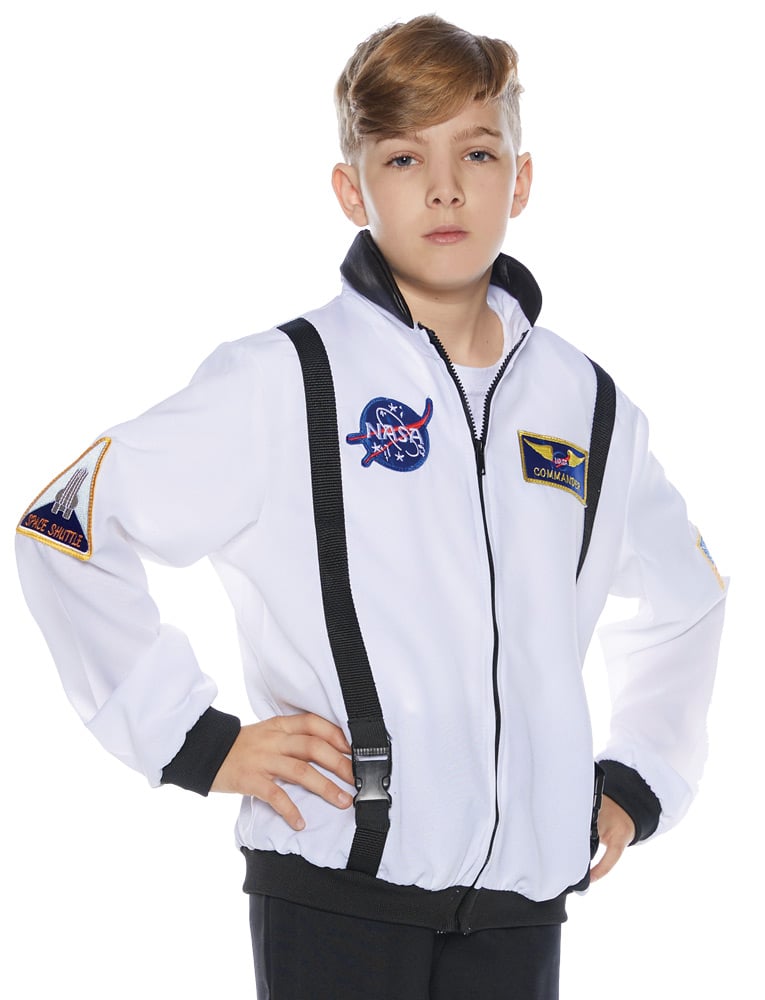 Childs Astronaut Jacket, White - Large - Size 10-12