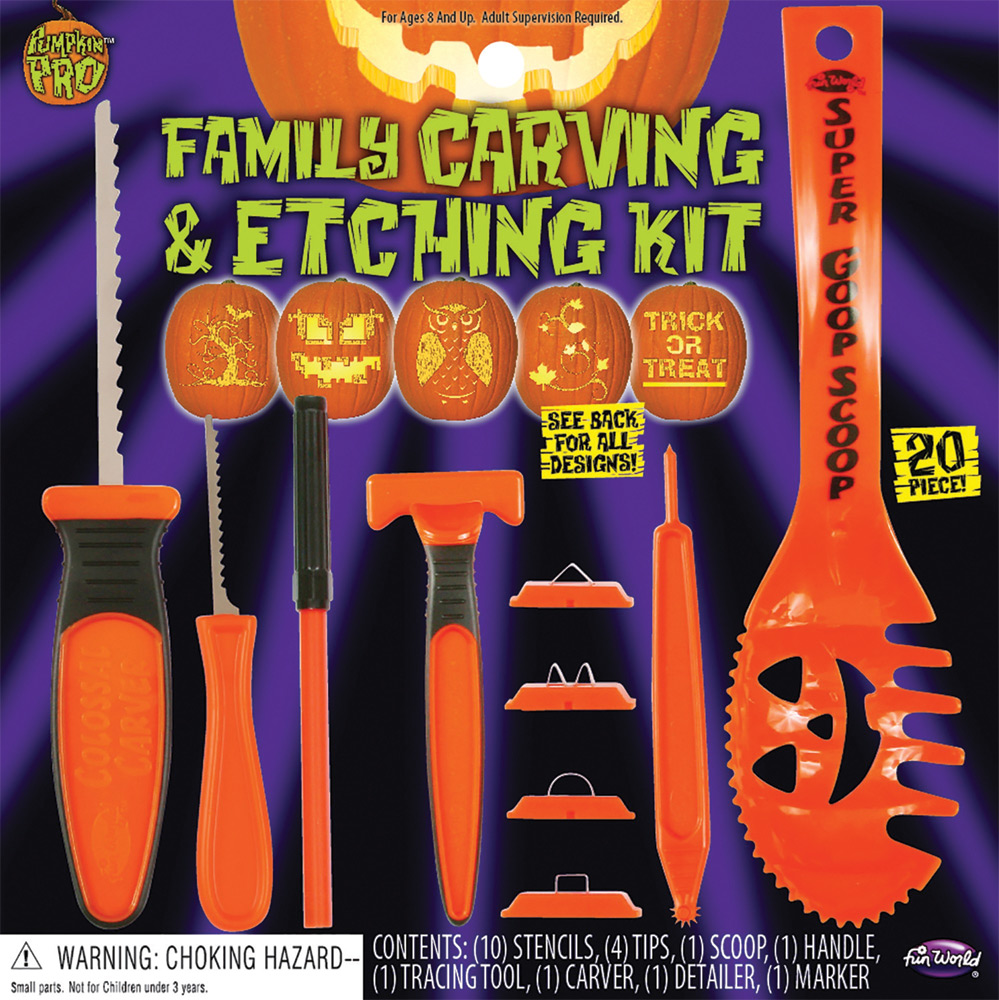 Fun World Fw94655 Pumpkin Carv & Etch Kit - 20 Piece