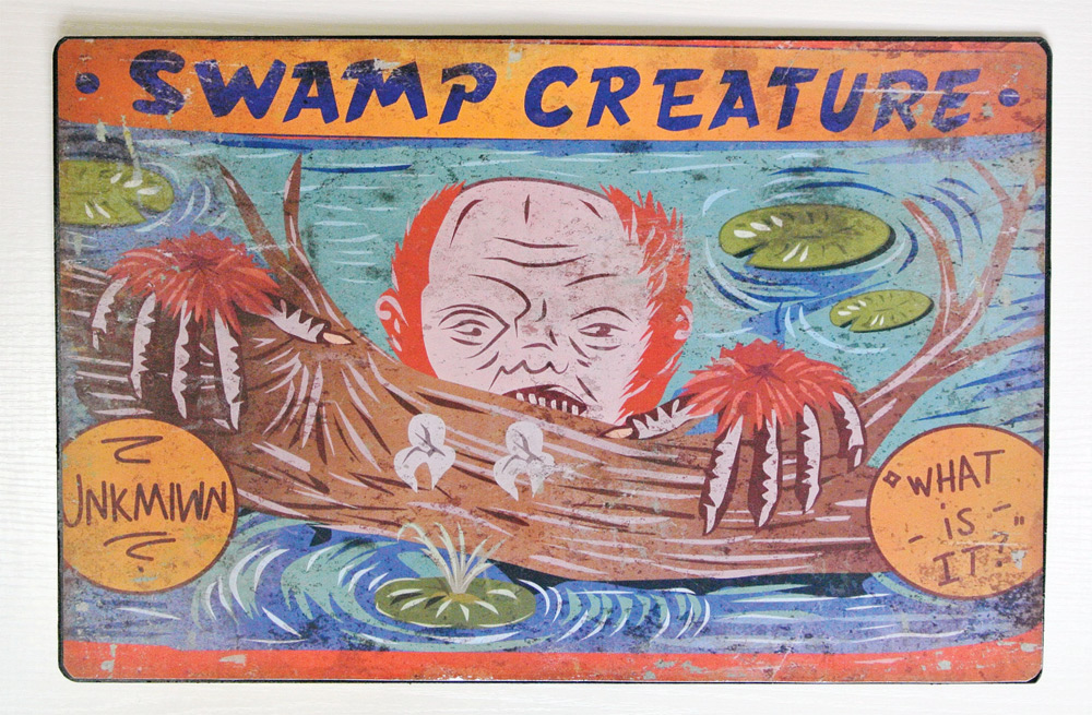 Ss45534 Swamp Creature Carnival Sign