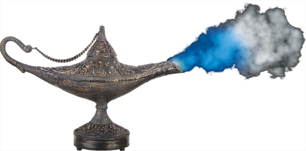 Ss74291g Magic Genie Lamp With Mist-gold Decor