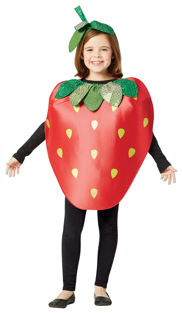 Gc6189710 Sweet & Sparkly Strawberry Child Costume - Size 7-10