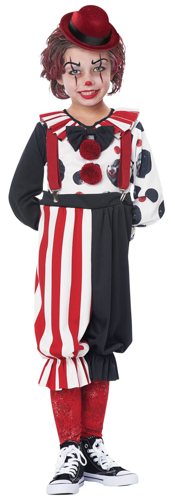 Cc00189sm Kreepy Klown Kid Costume, Size 4-6