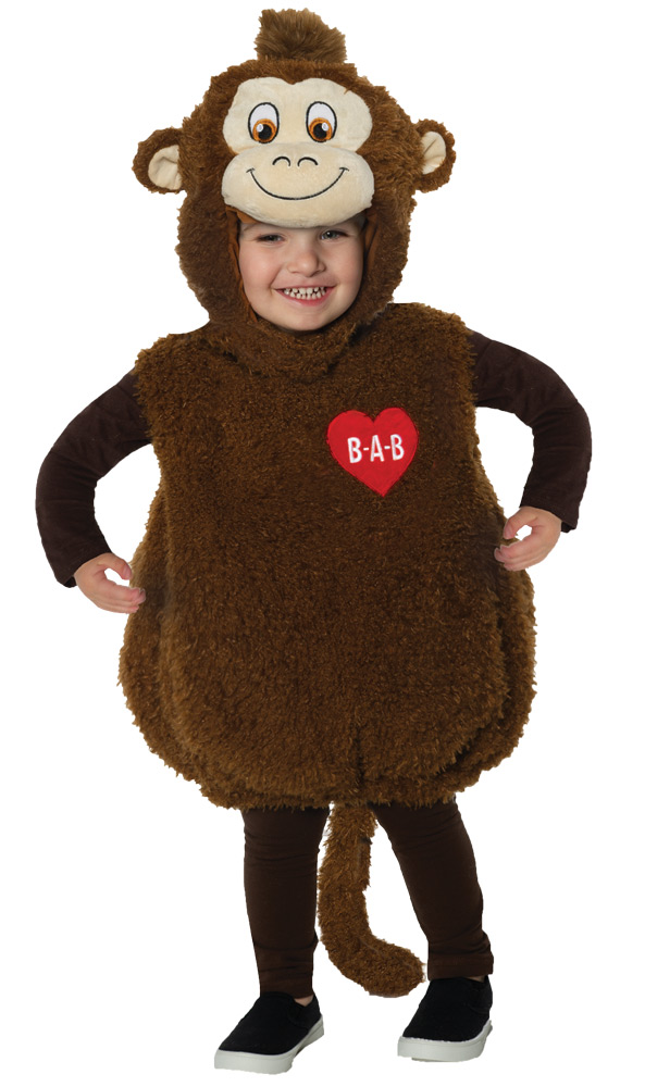 Ur27607lg Build-a-bear Smiley Monkey Toddler Costume, Size 2-4t