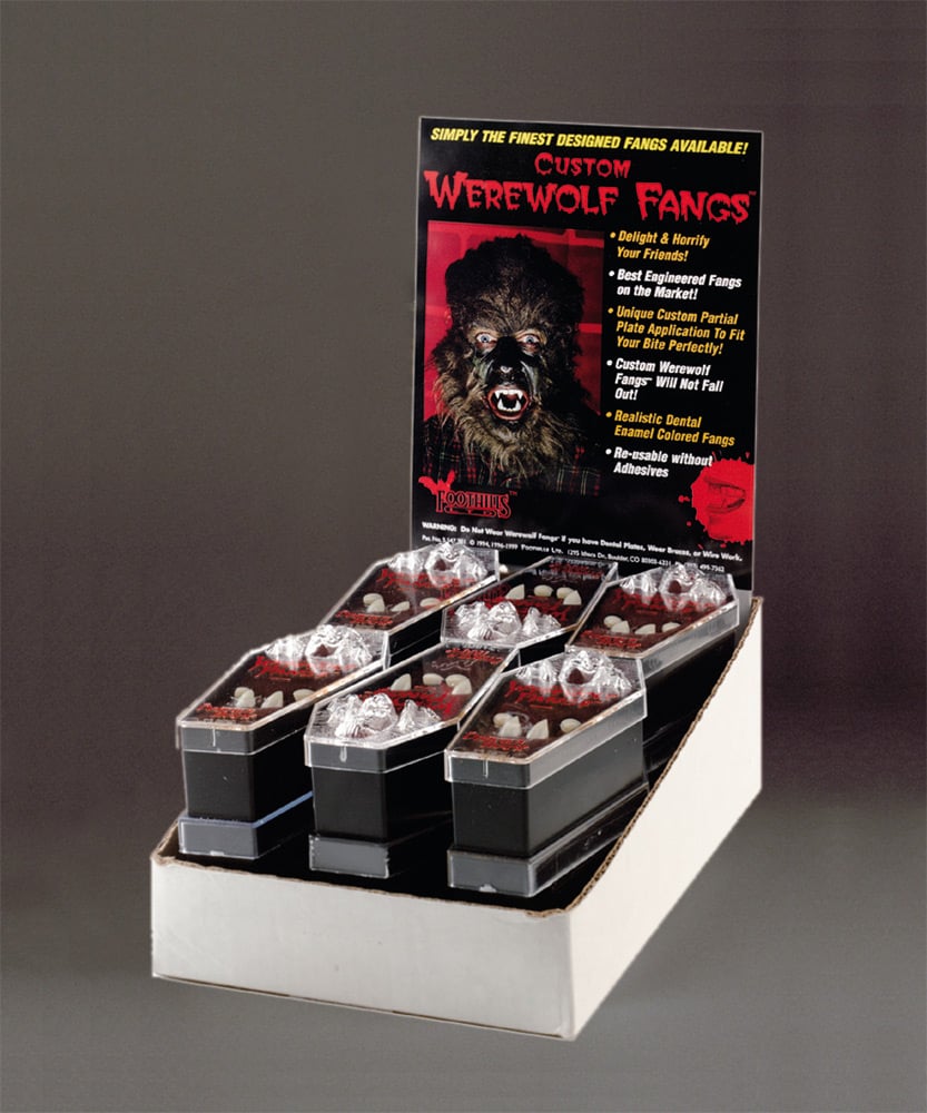 Fhd07md 12 Piece Werewolf Fangs Display, Medium