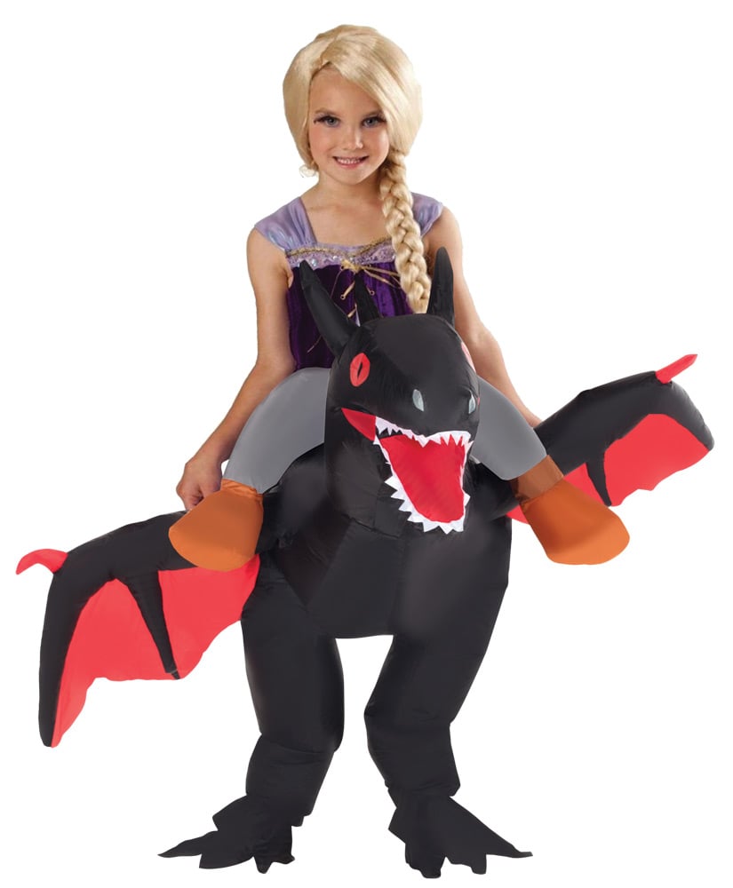 Mhmckroibd Inflatable Ride-on Dragon Halloween Kids Costume - Black