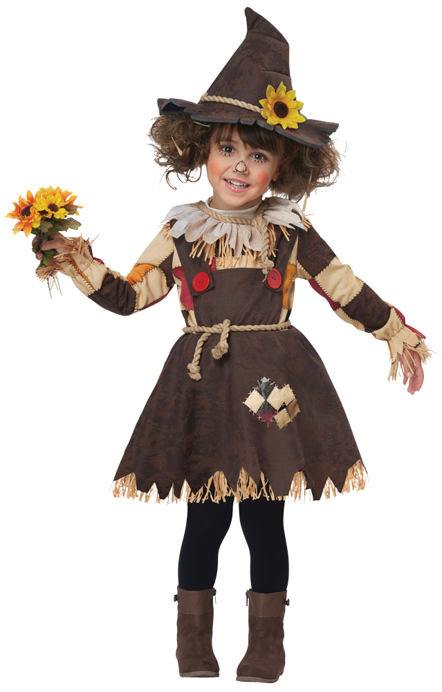 Cc00177t Pumpkin Scarecrow Toddler Costume, Size 3t-4t